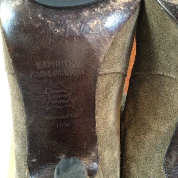 Kathryn Amberleigh Women Suede Leather Fringe Booties Size US 10 Western Romance - Picture 4 of 6